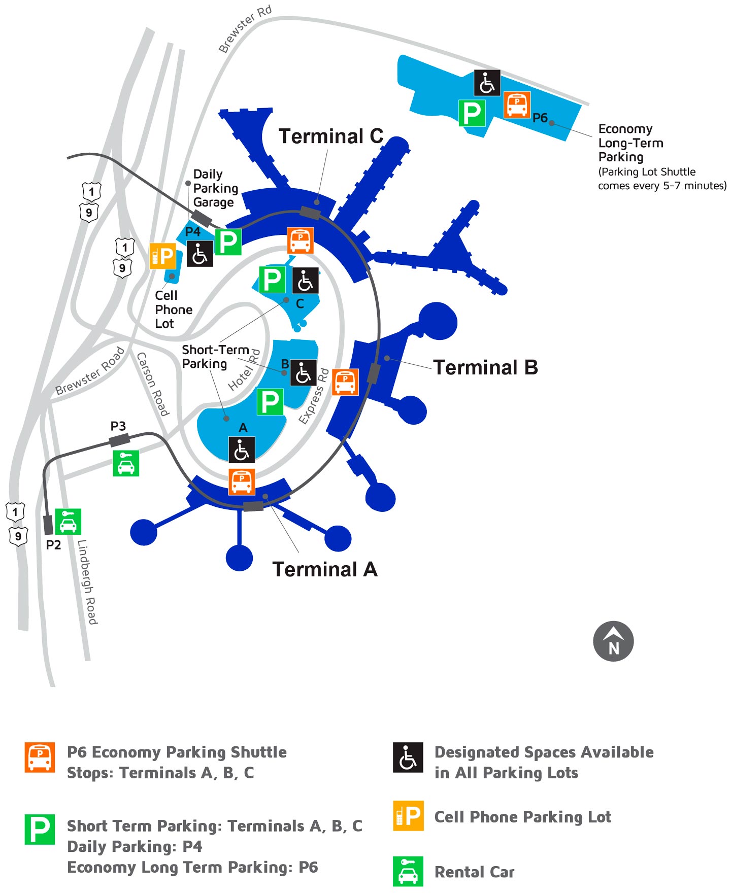 EWR Parking Map